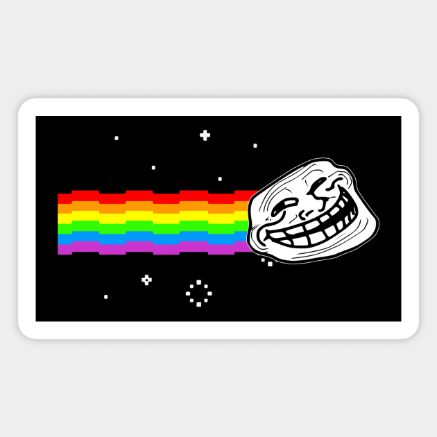 Troll Face Nyan Cat Meme Magnet by Nova5